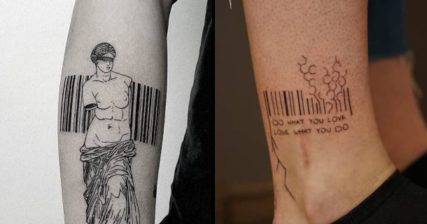 tatouage codes barres 10