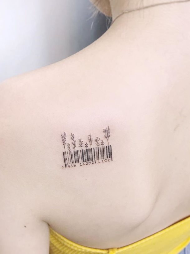 tatouage codes barres 16