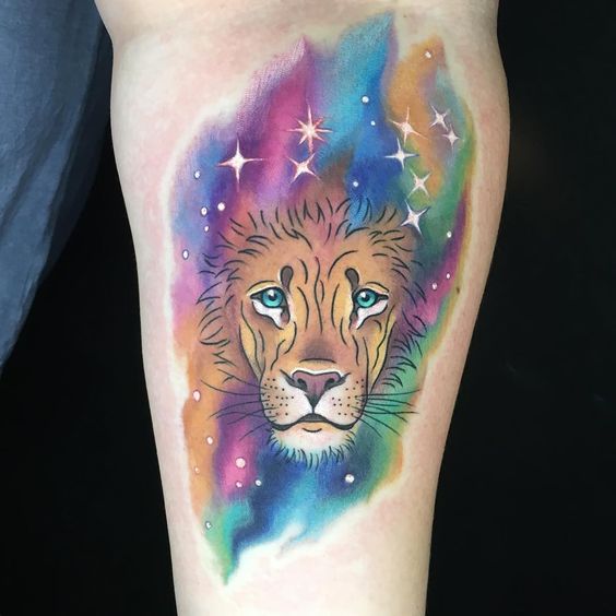 tatouage lion 15