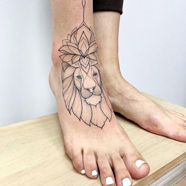 tatouage lion 59