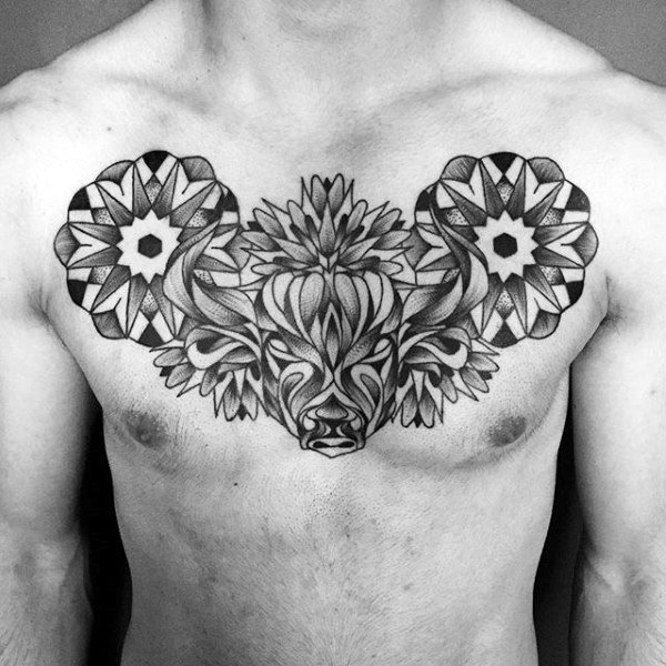 tatouage taureau 118