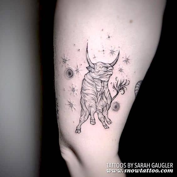 tatouage taureau 157