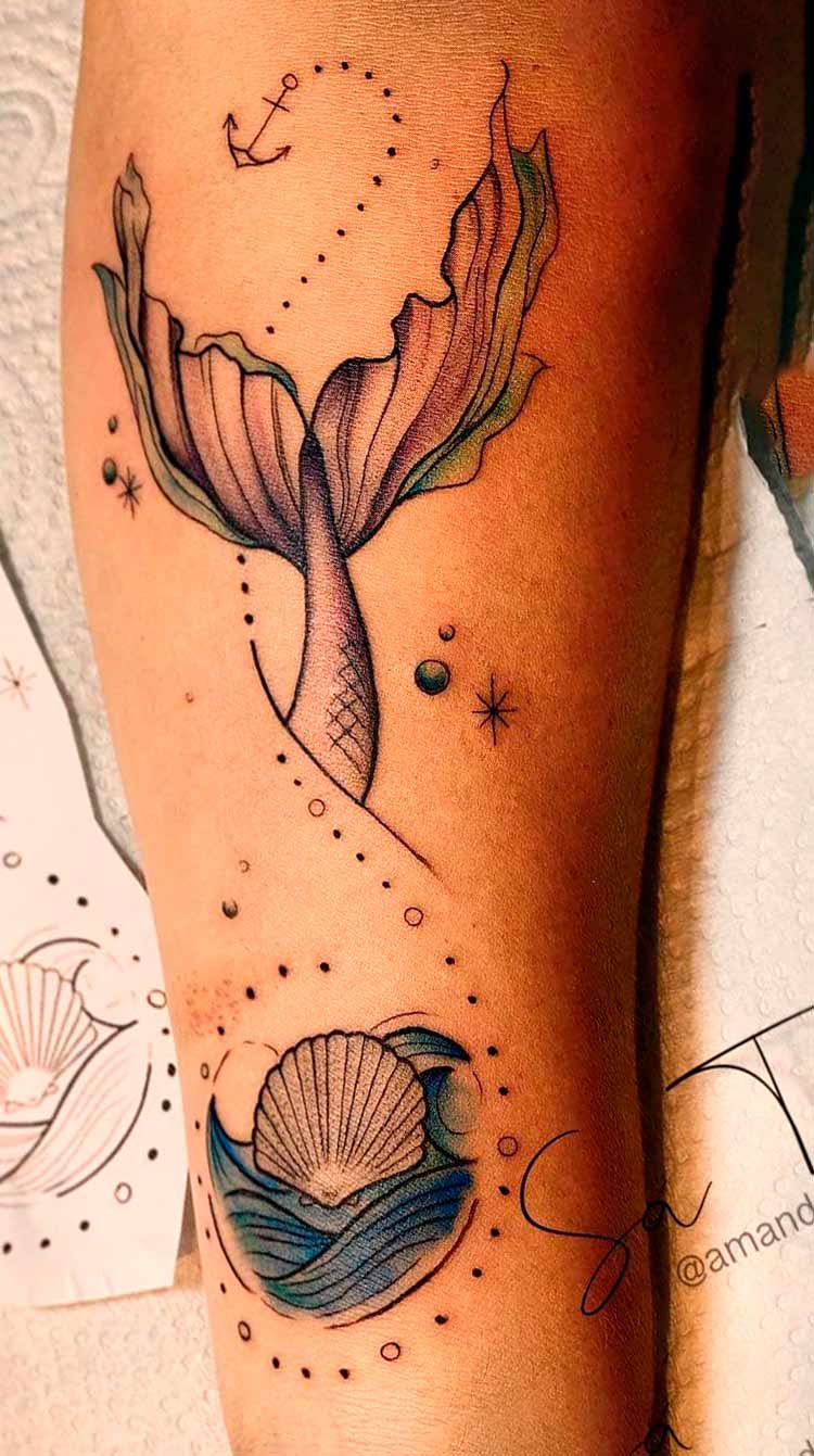 tatouage de sirene sur femme 29