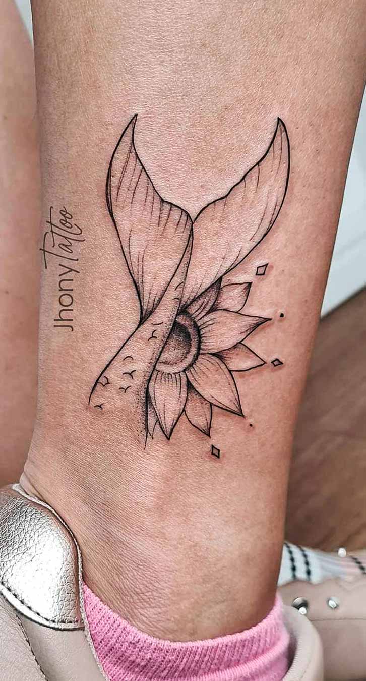 tatouage de sirene sur femme 34