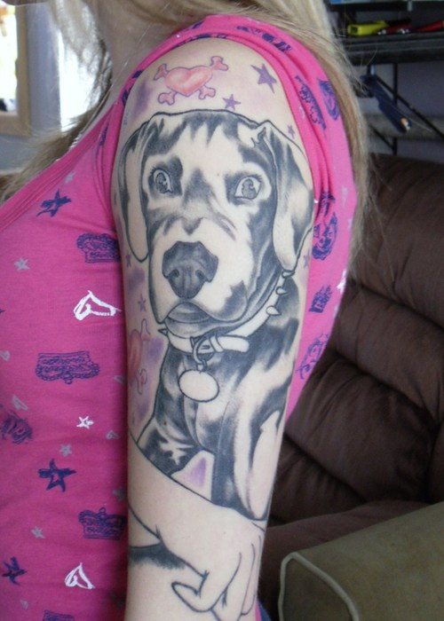 tatouage chien 87