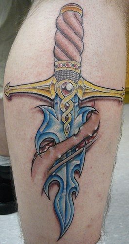 tatuaggio coltello 533