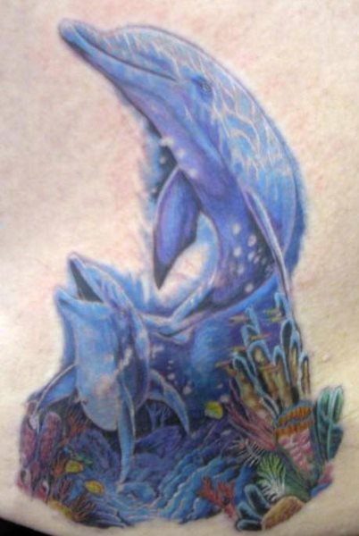 tatuaggio delfino 505