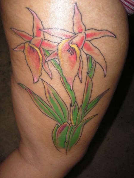 tatuaggio fiore orchidea 1017