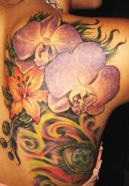 tatuaggio fiore orchidea 1023