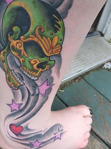 tatuaggio polpaccio gamba 1030