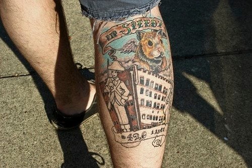 tatuaggio polpaccio gamba 1031