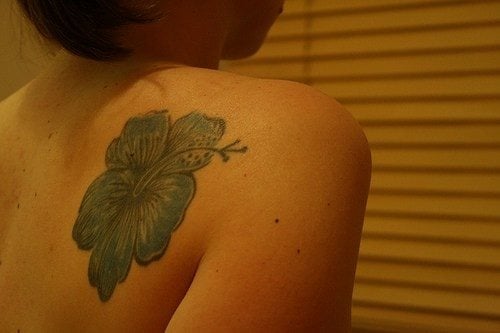 tatuaggio fiore ibisco 1003