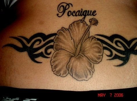 tatuaggio fiore ibisco 1009