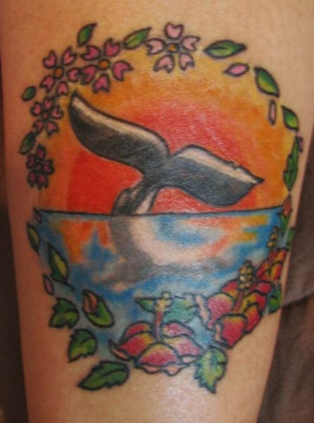 tatuaggio fiore ibisco 1018