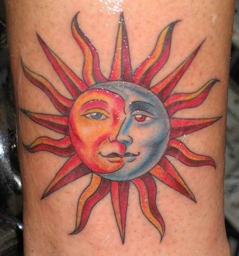 tatuaggio luna sole 1070