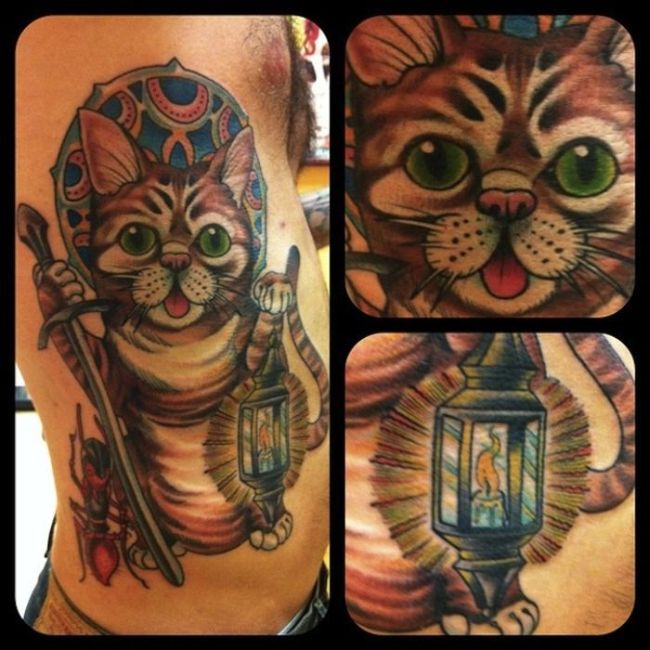 tatuaggio gatto 45