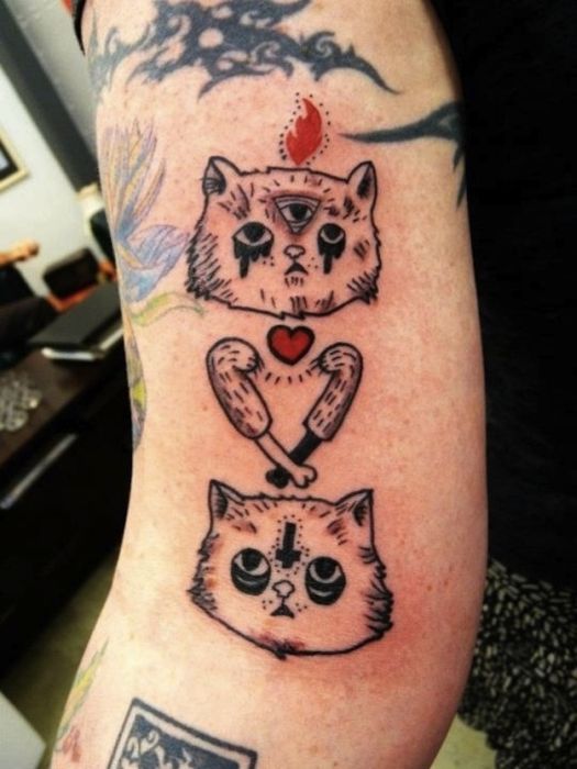 tatuaggio gatto 47