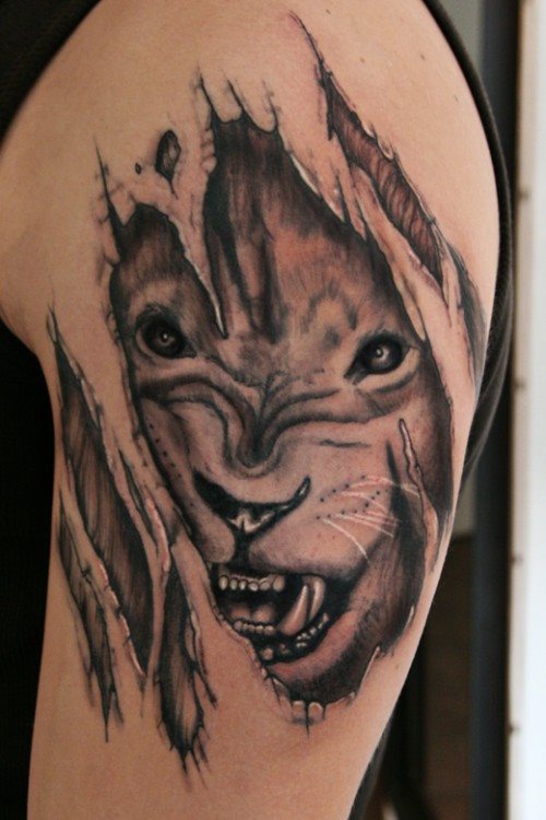 tatuaggio leone 45
