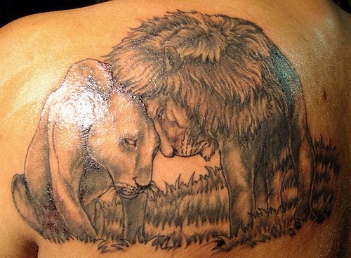 tatuaggio leone 54