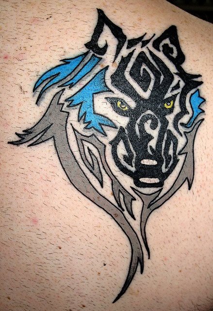 tatuaggio lupo 17