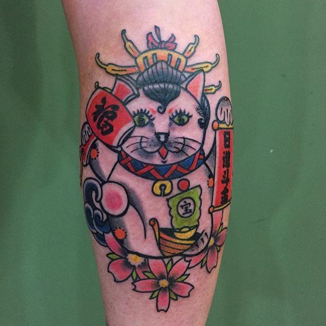 tatuaggio gatto 111