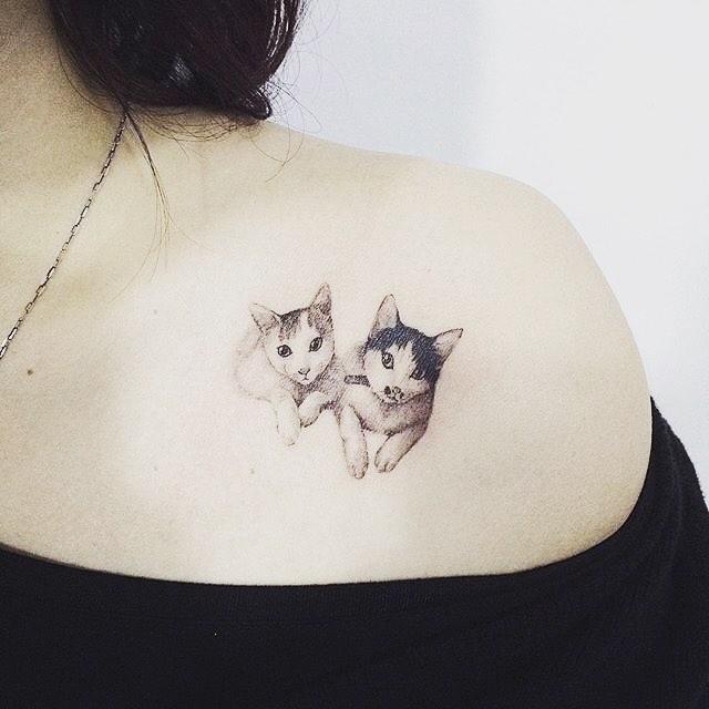tatuaggio gatto 119