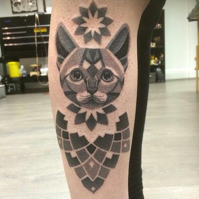 tatuaggio gatto 131