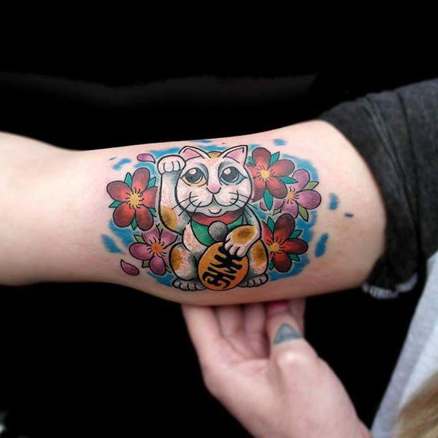 tatuaggio gatto 133