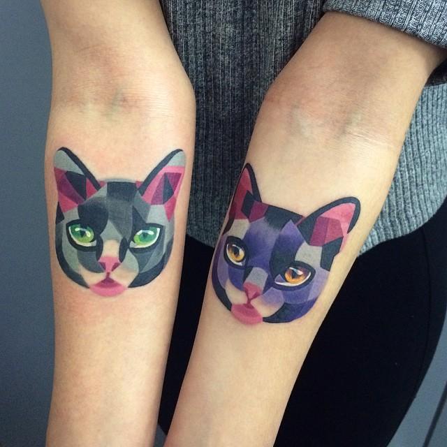 tatuaggio gatto 137
