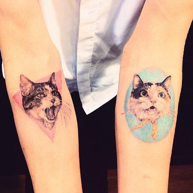 tatuaggio gatto 153