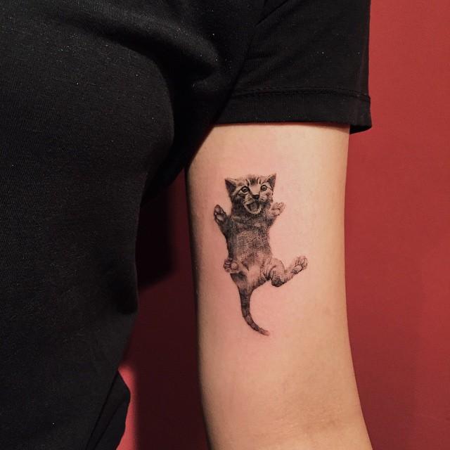 tatuaggio gatto 157