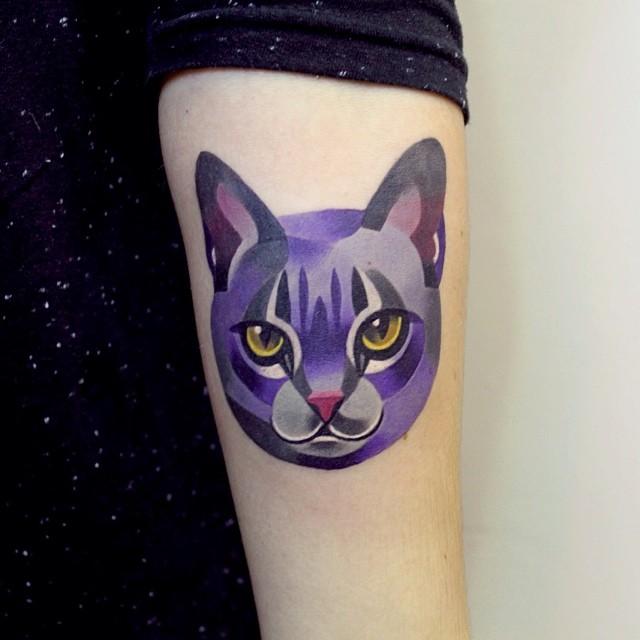 tatuaggio gatto 33