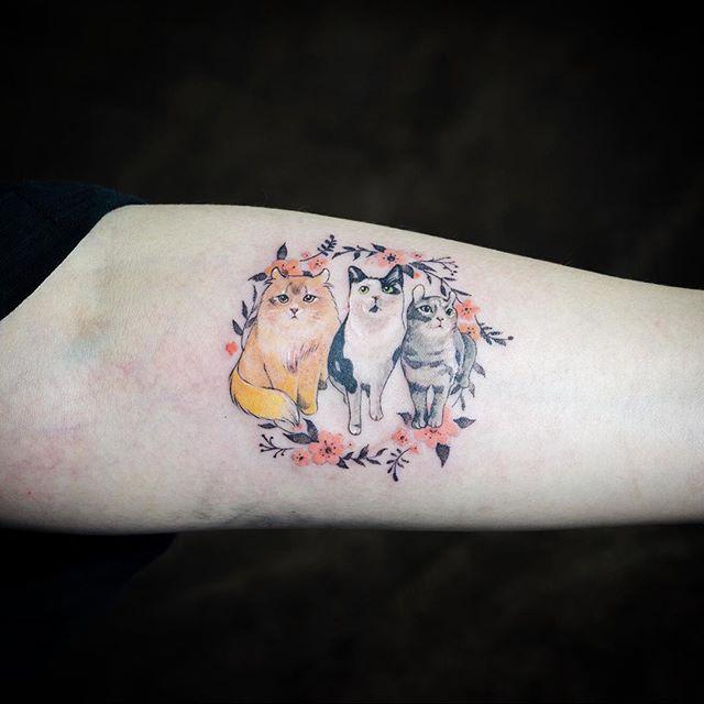 tatuaggio gatto 41