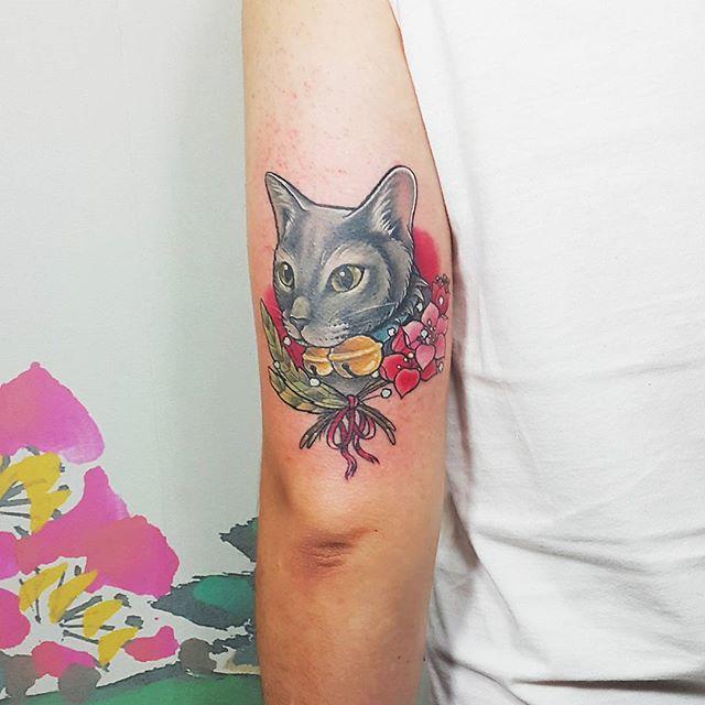 tatuaggio gatto 91