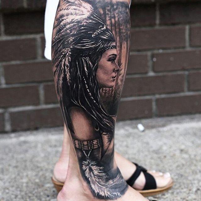 tatuaggio uomo gamba 09