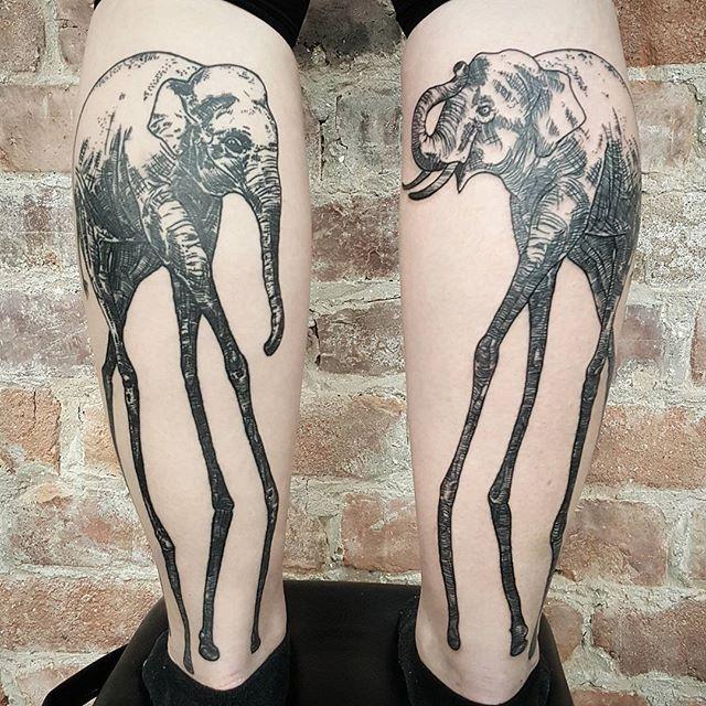tatuaggio uomo gamba 53