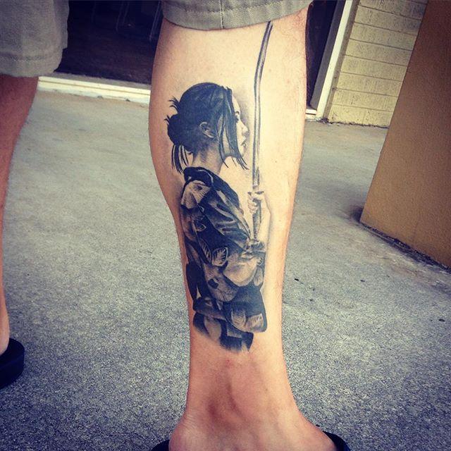 tatuaggio uomo gamba 89