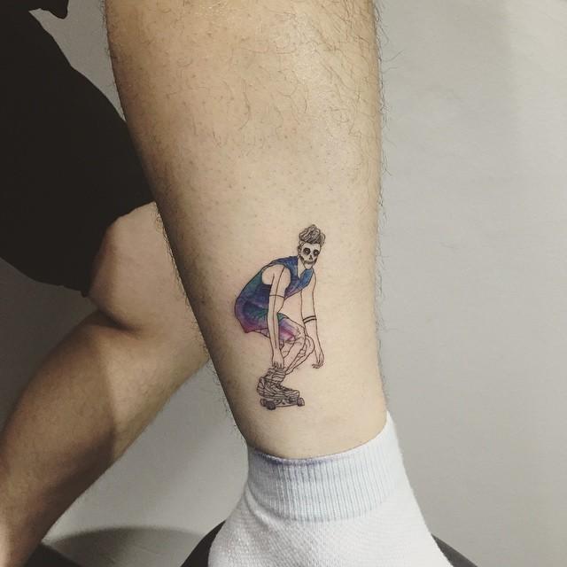 tatuaggio uomo gamba 99