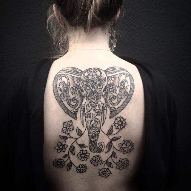 tatuaggio elefante 107
