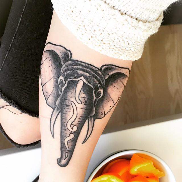 tatuaggio elefante 11