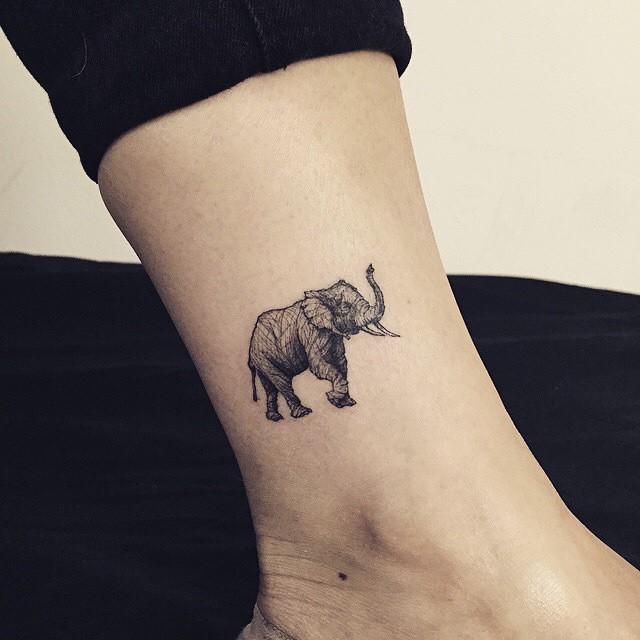 tatuaggio elefante 115