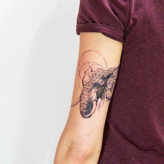 tatuaggio elefante 119