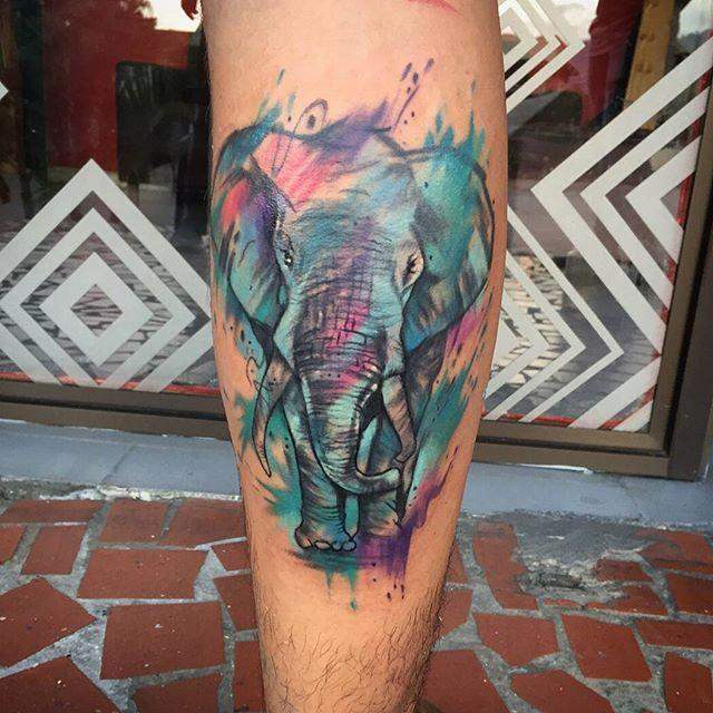 tatuaggio elefante 121