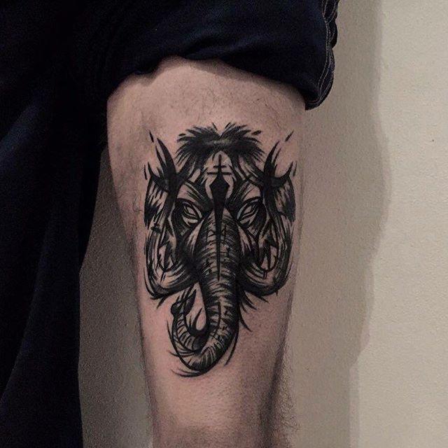 tatuaggio elefante 25