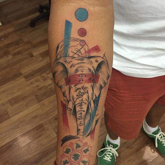 tatuaggio elefante 45