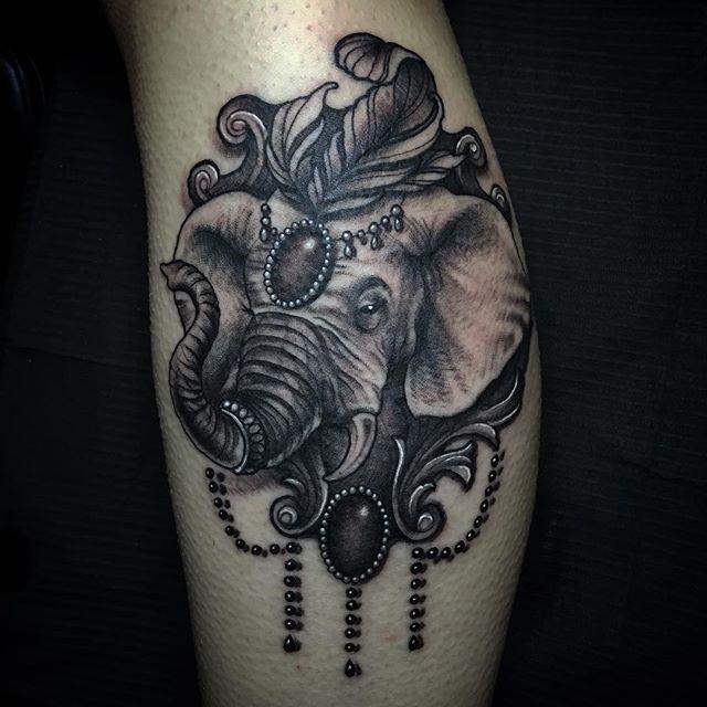 tatuaggio elefante 85