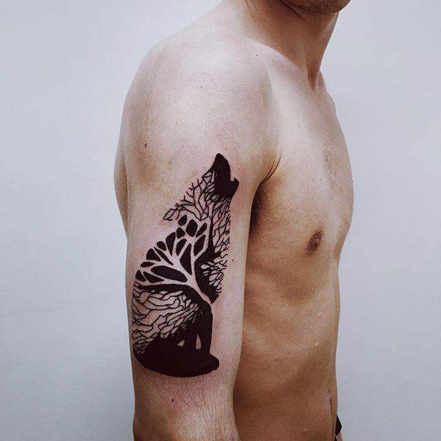 tatuaggio lupo 11
