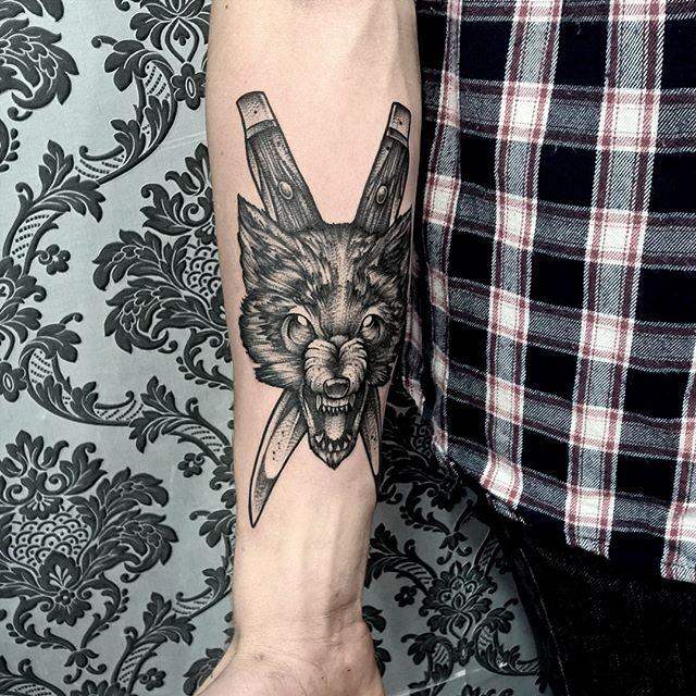 tatuaggio lupo 117