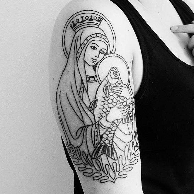 tatuaggio madonna maria 117