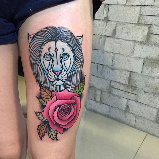 tatuaggio leone 121